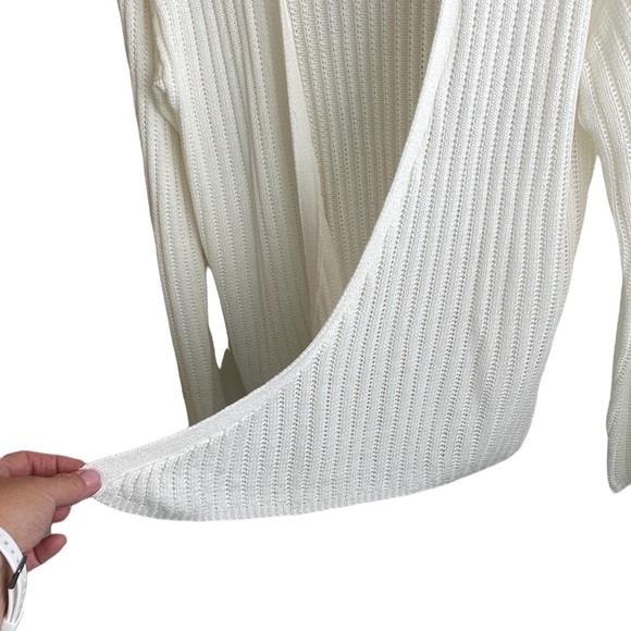 Simon’s White Knit Cardigan - Size Large - Picture 5 of 8